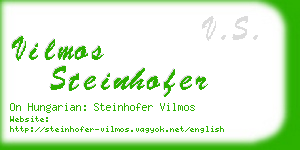 vilmos steinhofer business card